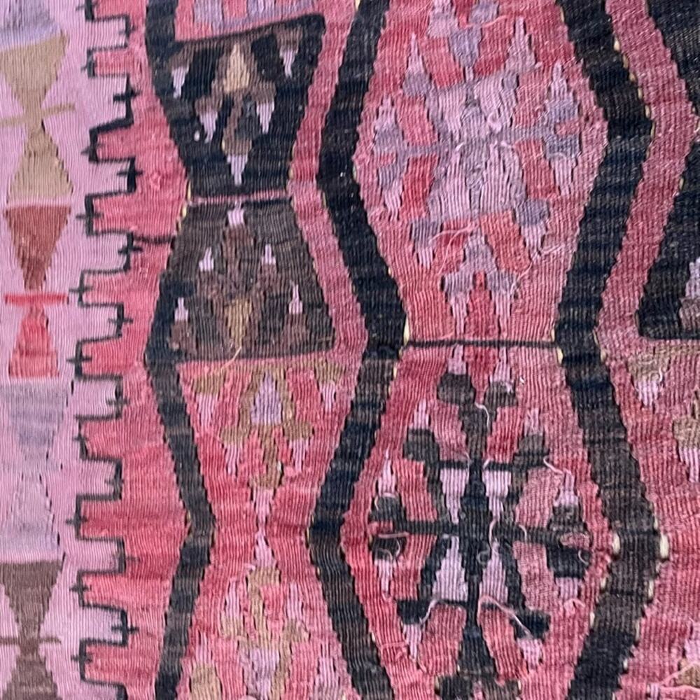 Vintage Turkish Flat Woven Rug Home Decor Wool Kilim 55x36" - Picture 7 of 9